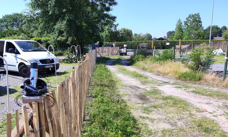 Ganivelle châtaignier en limite de propriété