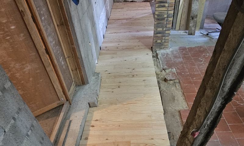 Parquet posé dans une maison ancienne